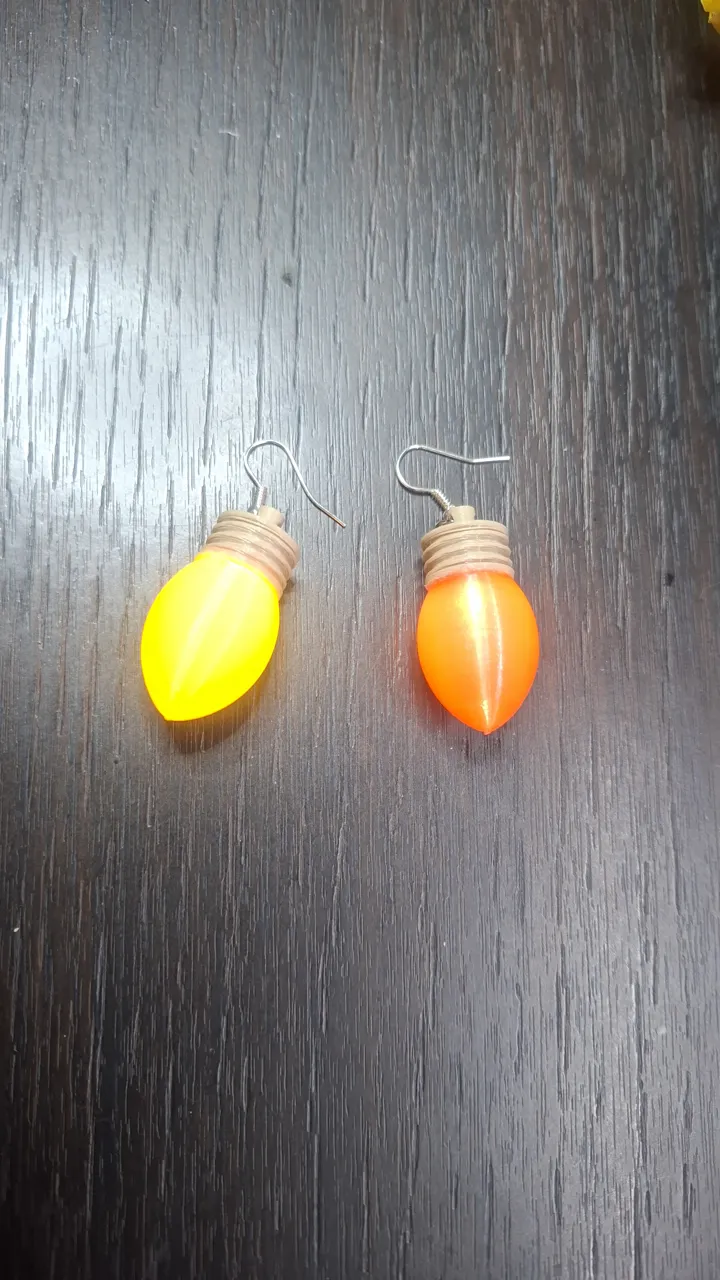 Led bulb earrings view 3