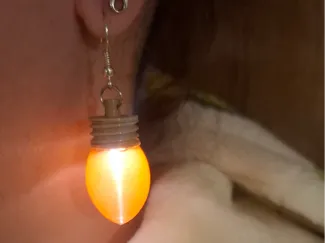 Led bulb earrings