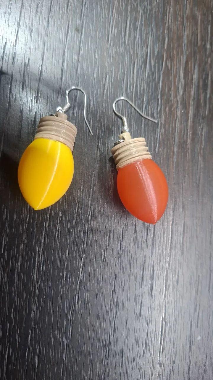 Led bulb earrings view 2