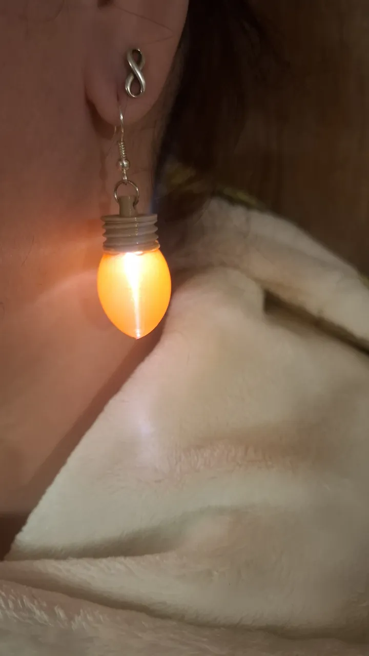 Led bulb earrings view 4
