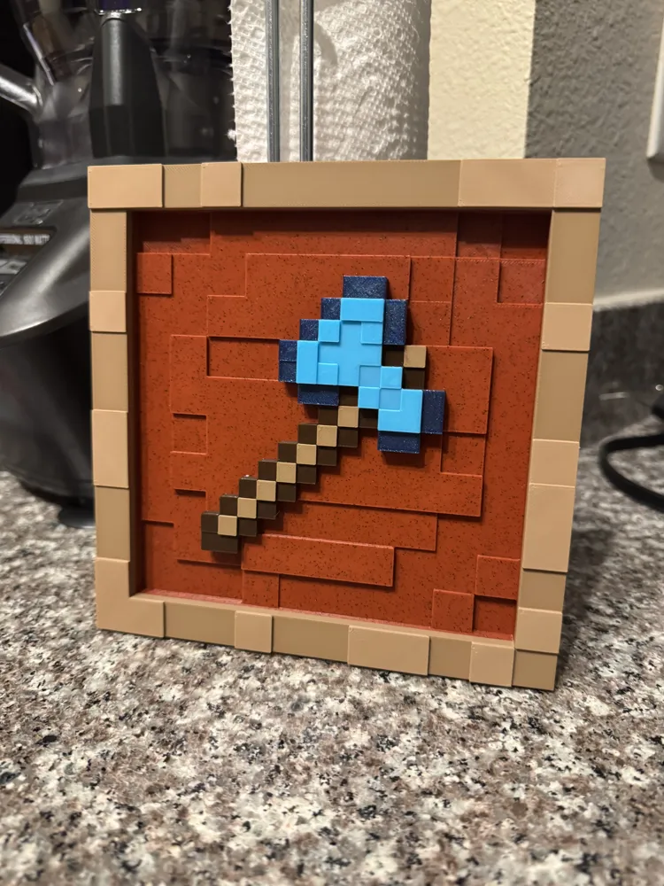Axe - Minecraft Item Frame by jongoodfellerMakerWorld: Download Free 3D ...