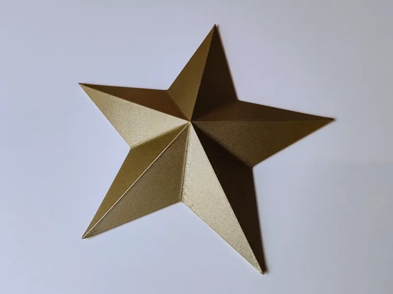 Star Christmas Decoration, zip tie, no supports