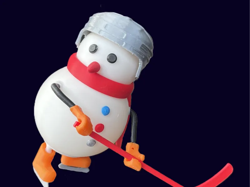 Snowman in Action - hockey
