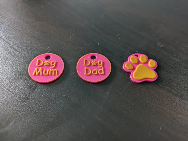 Porte-clés empreintes de patte pour amoureux des chiens