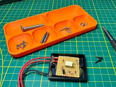 Screw and small parts tray, organizer.