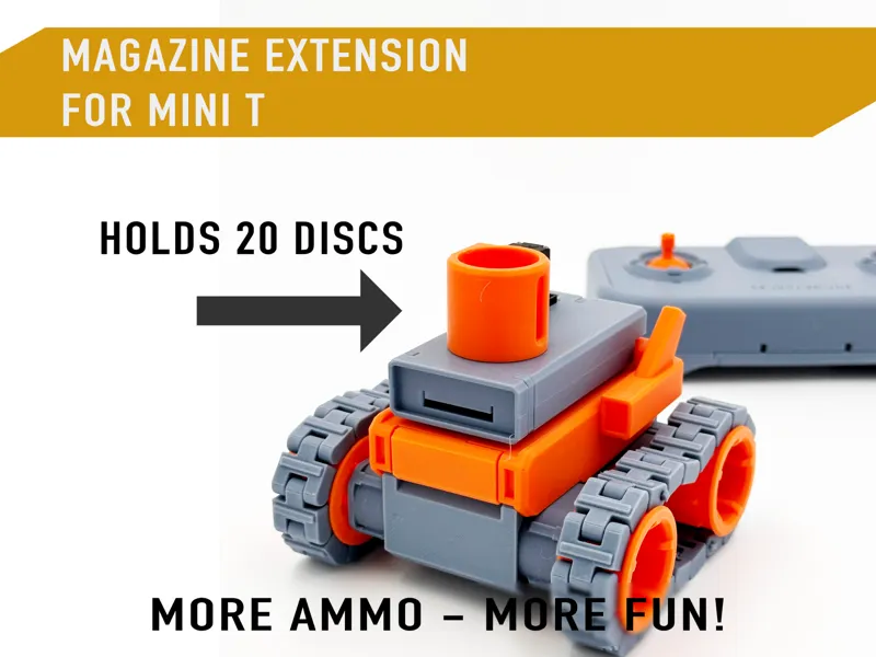 Extended Magazine for Mini T CyberBrick RC Tank