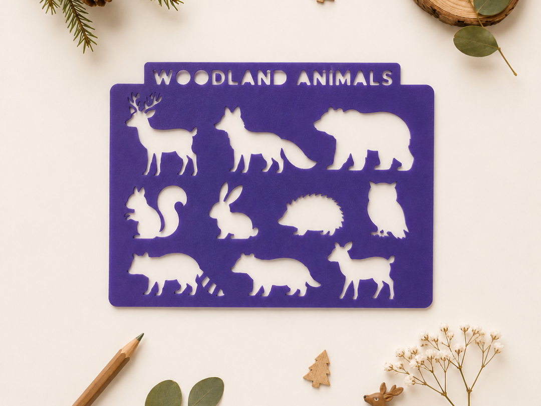 Woodland Animals Stencil|Tracing Template