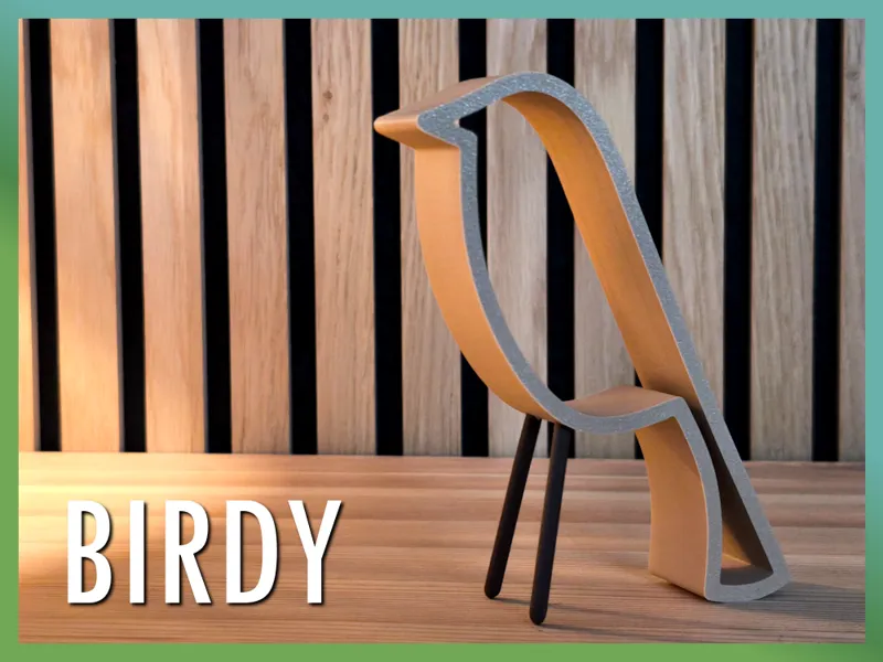 Birdy No. 5 - minimalistic scandanavian decoration