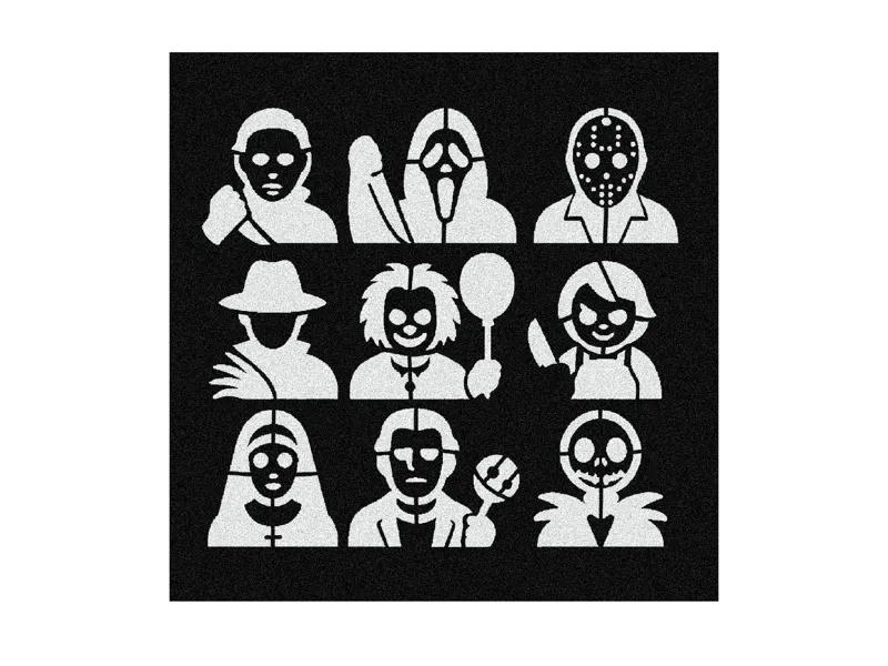 Halloween Charaktere Schablone