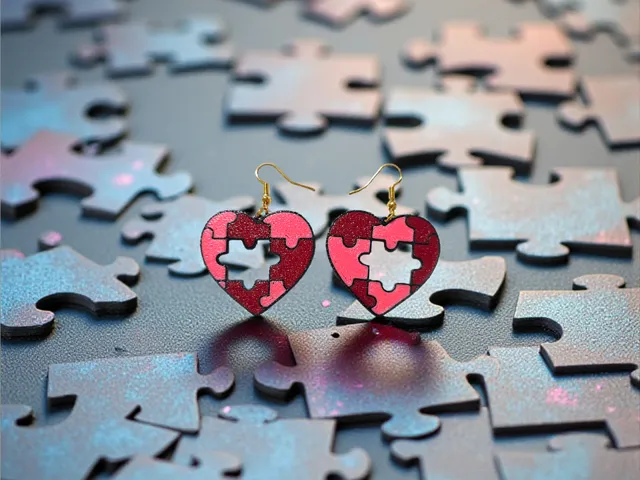 Piece of heart earrings