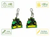 Multi-Color Tractor Keychain