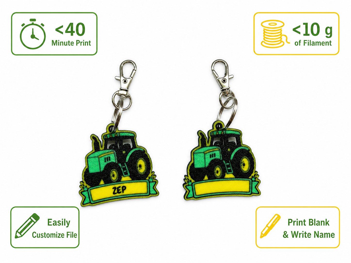 Tractor Keychain