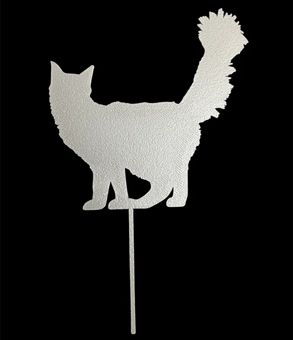 Topper chat Maine Coon pour gâteau ou plante