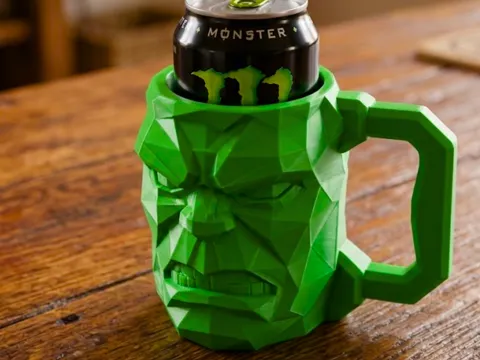 Soporte: Hulk Can Holder – Low Poly Mug — referencia de MakerWorld