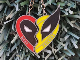 deadpool & wolverine best friends keychain