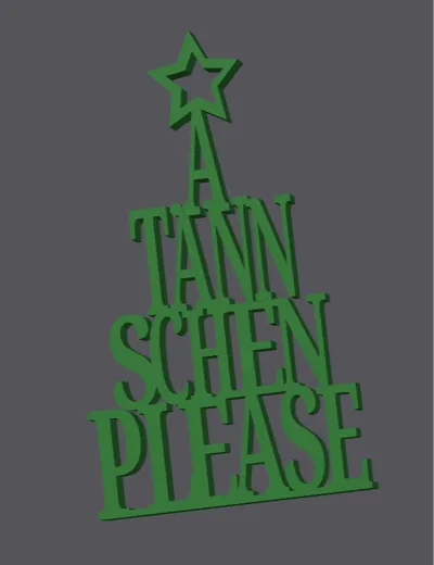Christmas Tree (A TÄNNschen Please) German/English