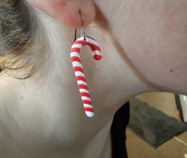 Christmas Candy Cane Earrings!