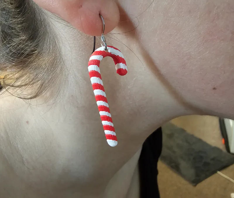 Christmas Candy Cane Earrings!