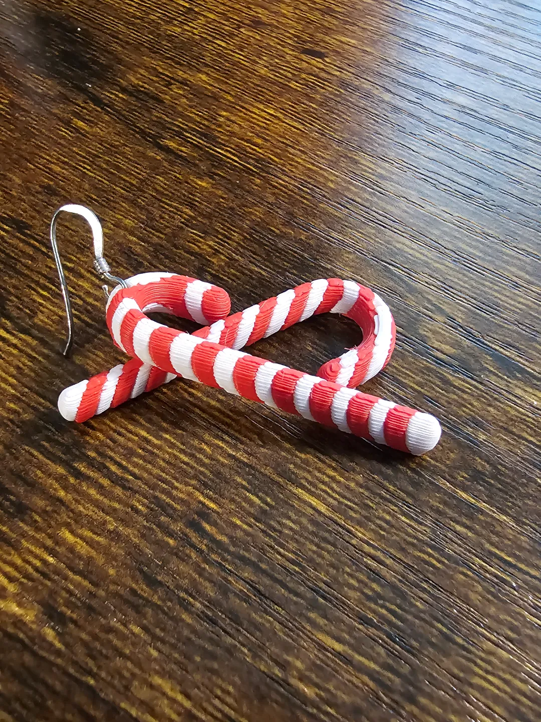 Christmas Candy Cane Earrings! view 2