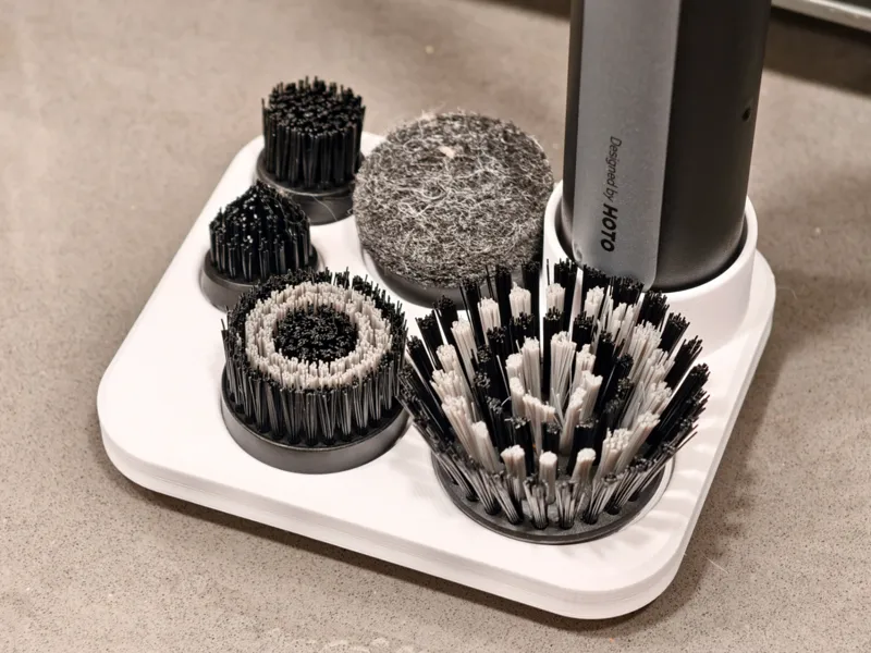 Hoto Wand Electric Cordless Scrubber Stand/Drain
