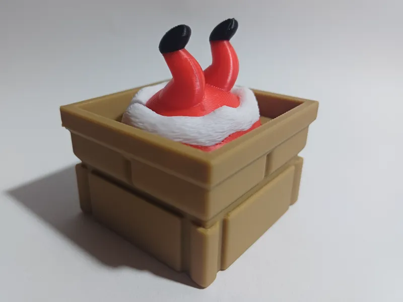 Santa in chimney clicker fidget toy