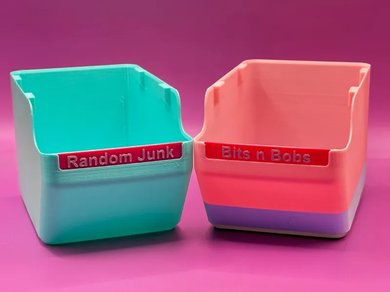 Stakin Box - Stacking storage boxes with labels