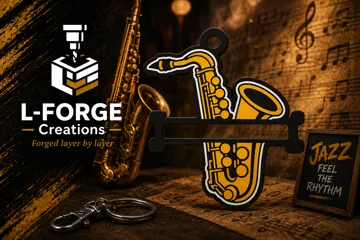 Accesorio para sujetar ligas de cabello: Saxophone Hair Tie Holder Keychain — vista de referencia 3