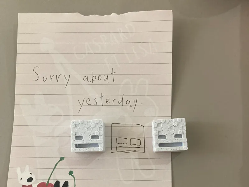 マインクラフト　スケルトン　マグネット　癒し