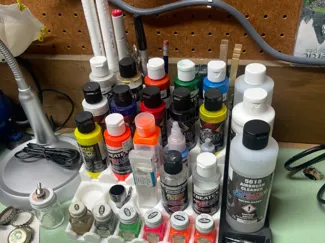 Airbrush paint organizer