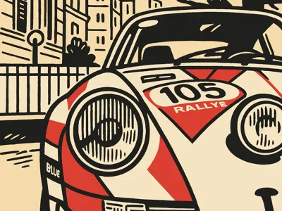 Historic Porsche Rallying - HueForge 