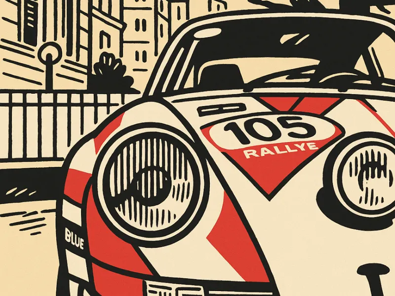 Historic Porsche Rallying - HueForge 