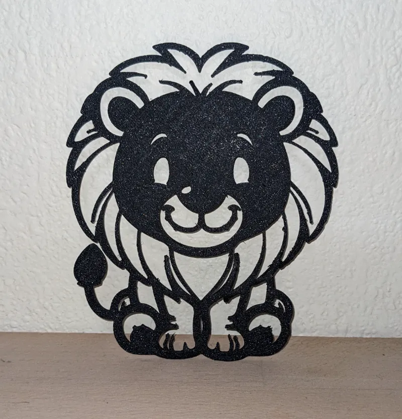 Cute lion for wall, window or desk decoration
