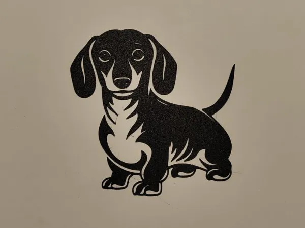 Silhouette murale teckel
