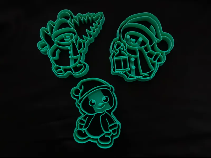 Cute Snowman Cookie Cutter & Stamp Set
