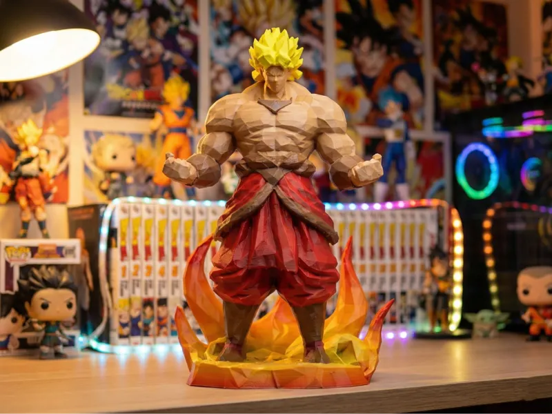 Broly Figura Low Poly - Dragonball
