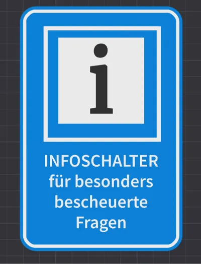 Infoschalter für besonders bescheuerte Fragen