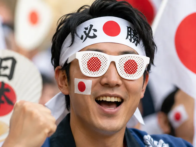 Japan 3D Flag Fan Glasses Party