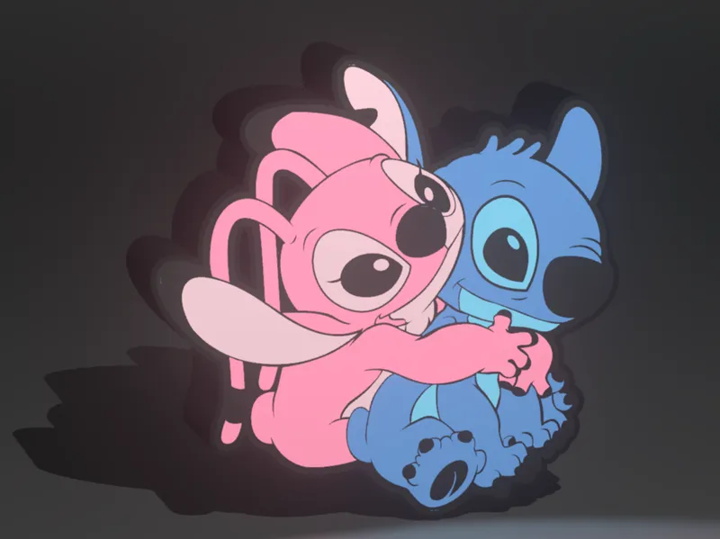 Angela & Stitch Lamp – Hug
