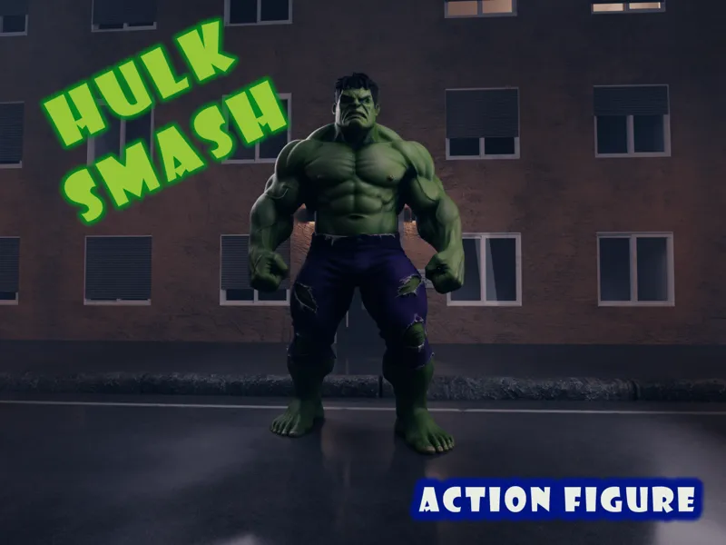 Hulk –Figure  monocolore (perfetta da dipingere)