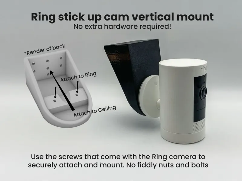 Ring Stick up cam vertical mount