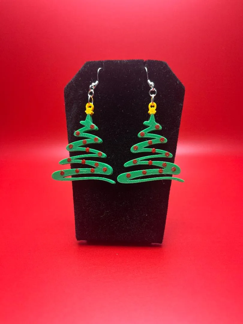Christmas Tree Earrings view 2