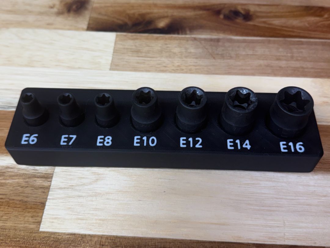Pittsburgh Hex Socket (7pc) Gridfinity 