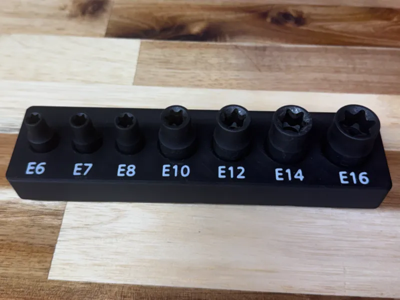 Pittsburgh Hex Socket (7pc) Gridfinity 