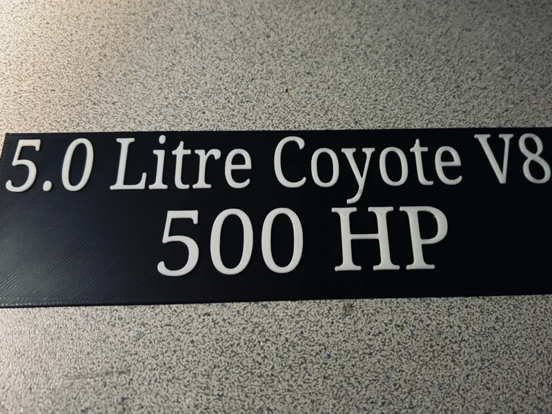 S650 Mustang Engine Badge