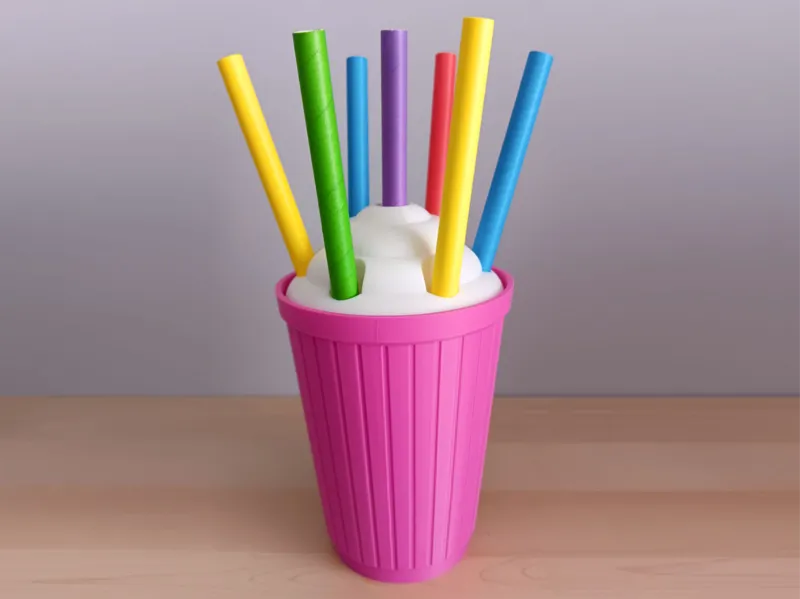 Slushie-Shaped Slushie Straw Holder