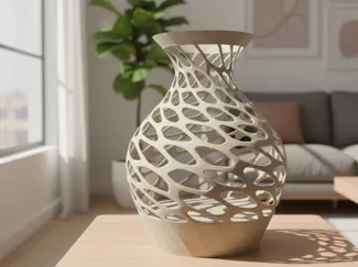 futuristic vase with holes