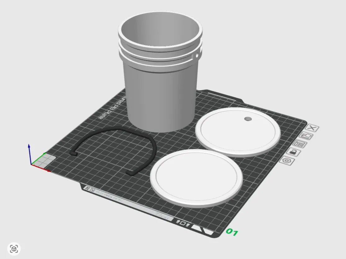 5oz bucket with lids - Free 3D Print Model - MakerWorld