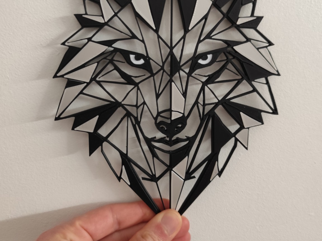 Geometric Wolf Head Wall Art  | Modern Wall Decor