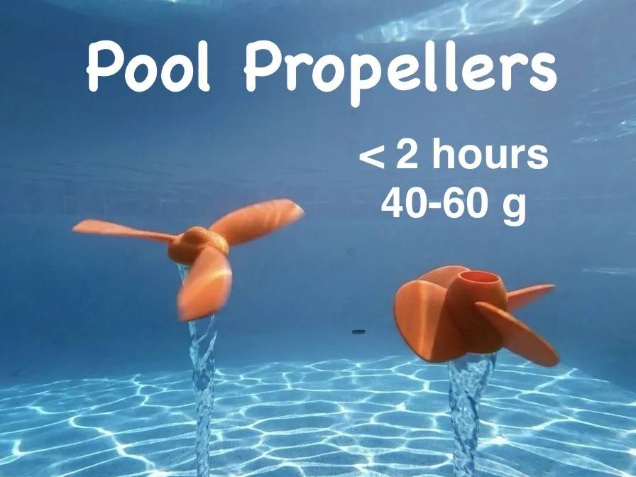 Modelo para impresión 3D: Pool Propellers - boat and plane versions. Referencia del modelo original.