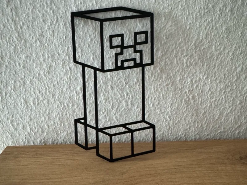 Minecraft Creeper Silhouette Linienkunst 